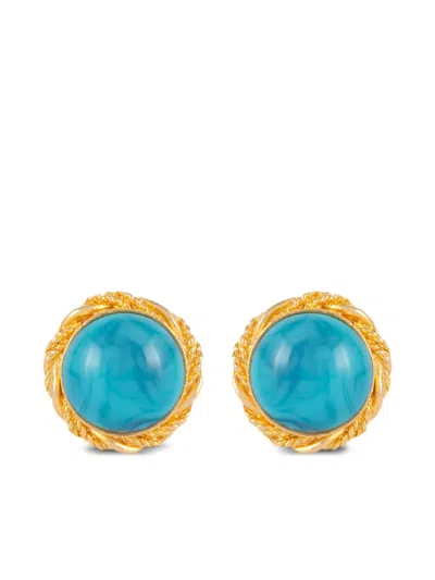 Pre-owned Susan Caplan Vintage 1980s Rediscovered By Susan Caplan Clip-on Earrings In Gold