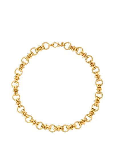 Pre-owned Susan Caplan Vintage 1980s X Nina Ricci Chain-link Necklace In Gold