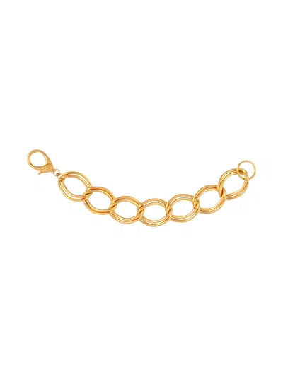 Pre-owned Susan Caplan Vintage 1990s Chain-link Chain Bracelet In Gold