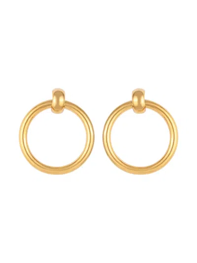 Pre-owned Susan Caplan Vintage 1990s Circular-shape Earrings In Gold