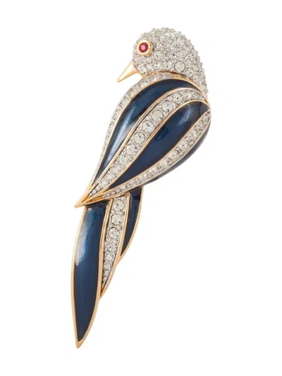 Pre-owned Susan Caplan Vintage 1990s D'orlan Brooch In Gold