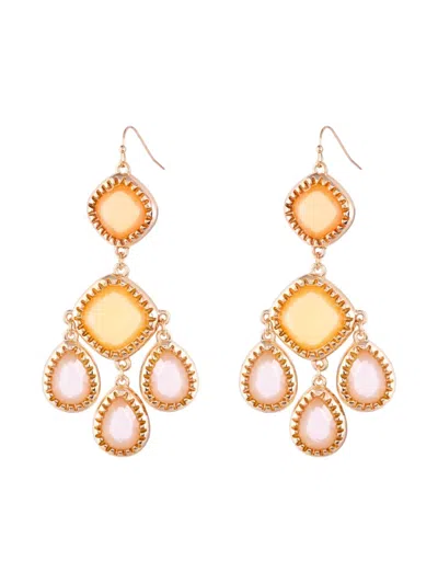 Pre-owned Susan Caplan Vintage 1990s Drop Earrings In Gold