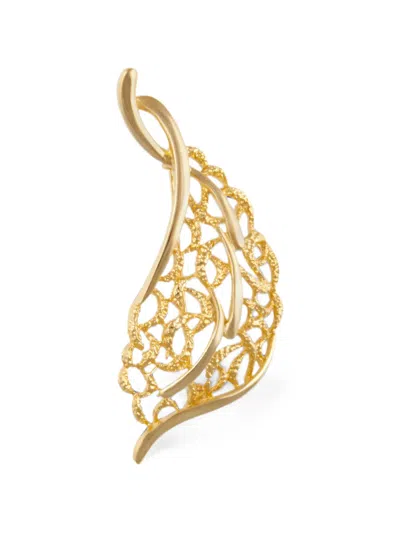 Pre-owned Susan Caplan Vintage 1990s Rediscovered Brooch In Gold