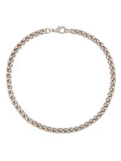 Pre-owned Susan Caplan Vintage 1990s Wheat Chain Necklace In Silver