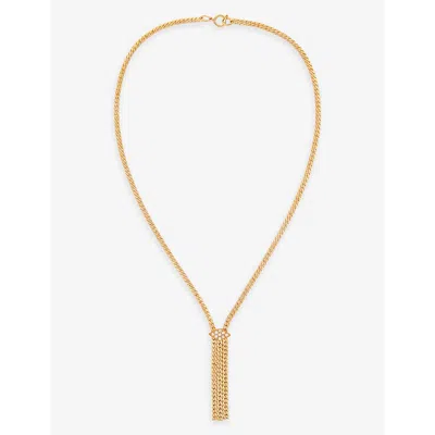 Susan Caplan Womens Gold Pre-loved Rediscovered Tassel Gold-plated Necklace