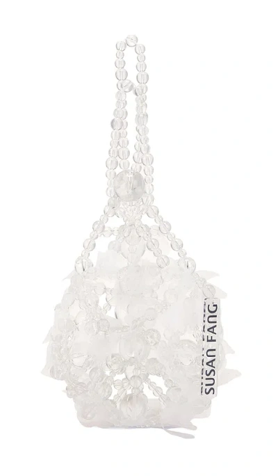 Susan Fang Beaded Round Bag In White