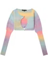 Susan Fang Gradient Knitted Cardigan In Blue