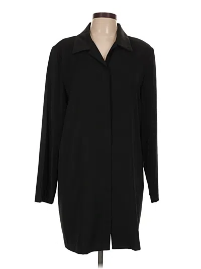 Pre-owned Susan Graver 3/4 Sleeve Blouse In Black