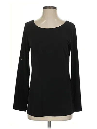 Pre-owned Susan Graver 3/4 Sleeve T-shirt In Black