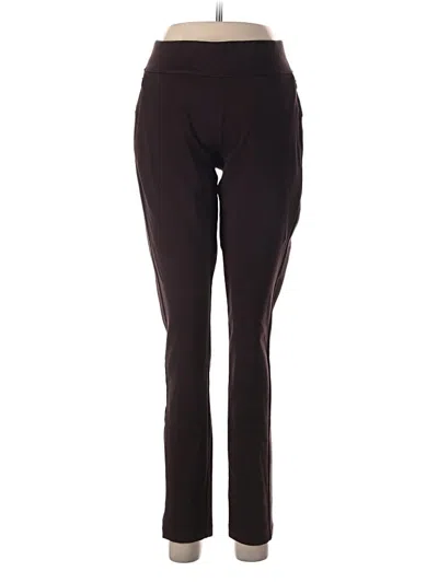 Pre-owned Susan Graver Active Pants In Brown
