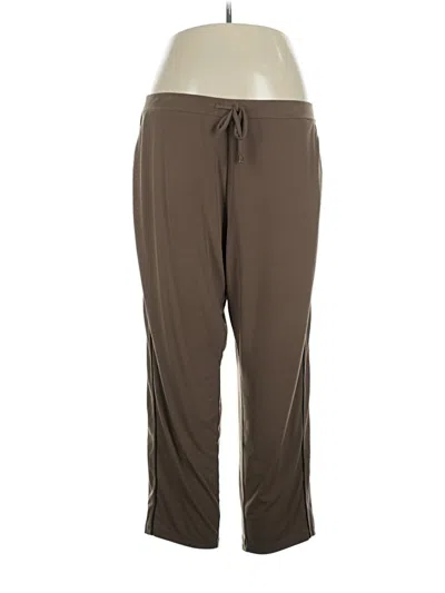 Pre-owned Susan Graver Active Pants In Brown