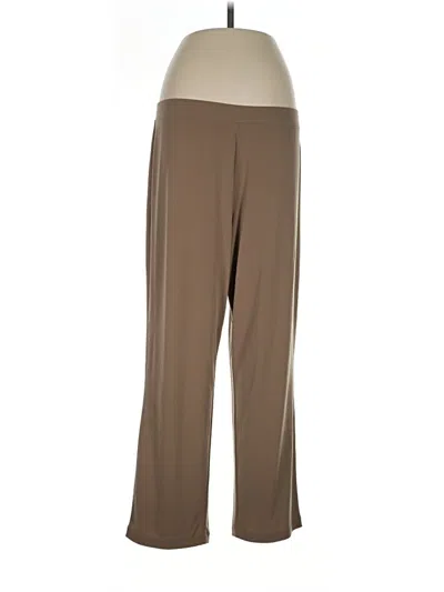 Pre-owned Susan Graver Active Pants In Brown