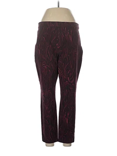 Pre-owned Susan Graver Active Pants In Burgundy