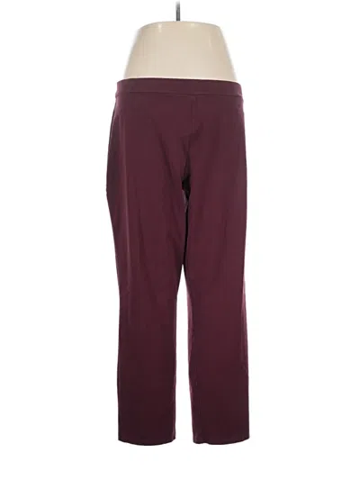 Pre-owned Susan Graver Active Pants In Burgundy