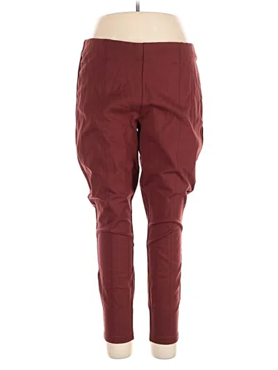 Pre-owned Susan Graver Active Pants In Burgundy