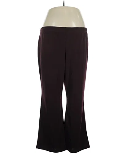 Pre-owned Susan Graver Active Pants In Burgundy