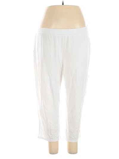 Pre-owned Susan Graver Active Pants In White