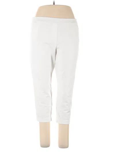 Pre-owned Susan Graver Active Pants In White