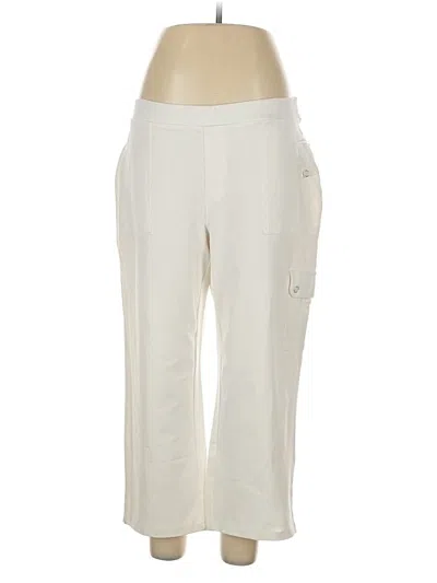 Pre-owned Susan Graver Active Pants In White
