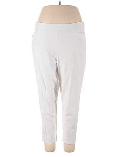 Pre-owned Susan Graver Active Pants In White