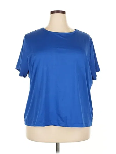 Pre-owned Susan Graver Active T-shirt In Blue
