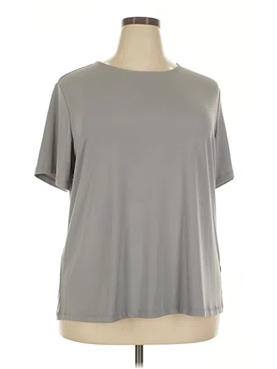 Pre-owned Susan Graver Active T-shirt In Gray