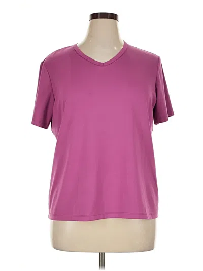 Pre-owned Susan Graver Active T-shirt In Pink