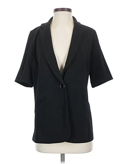 Pre-owned Susan Graver Blazer Jacket In Black