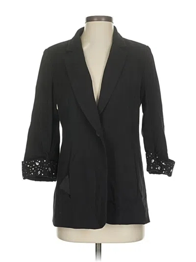 Pre-owned Susan Graver Blazer Jacket In Black