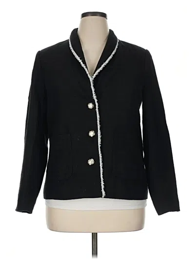 Pre-owned Susan Graver Blazer Jacket In Black