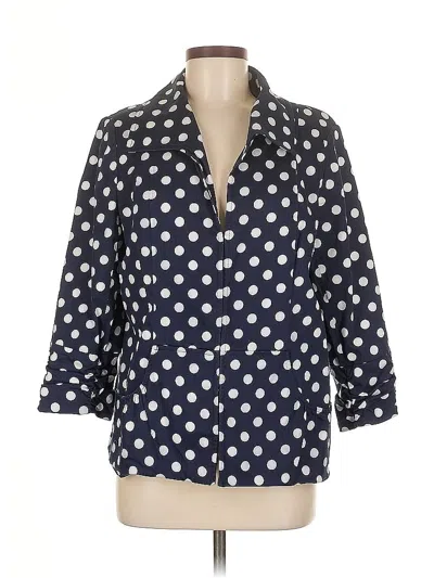 Pre-owned Susan Graver Blazer Jacket In Blue