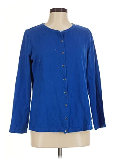 Pre-owned Susan Graver Blazer Jacket In Blue