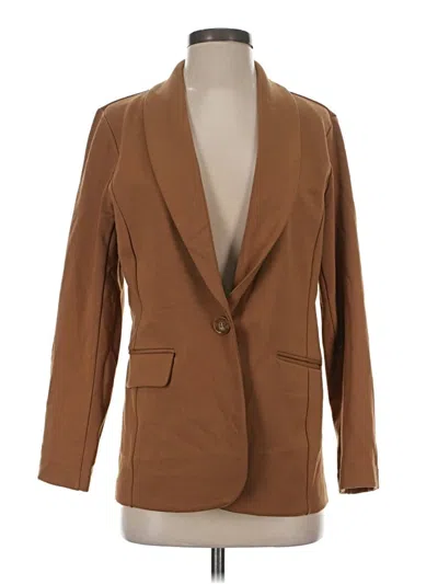 Pre-owned Susan Graver Blazer Jacket In Brown