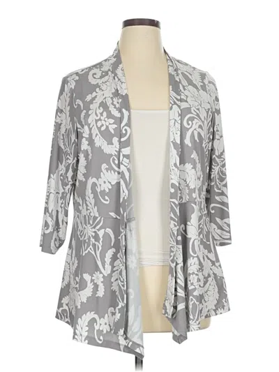 Pre-owned Susan Graver Blazer Jacket In Gray