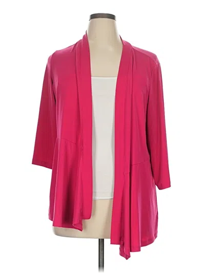 Pre-owned Susan Graver Blazer Jacket In Pink
