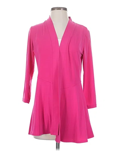 Pre-owned Susan Graver Blazer Jacket In Pink