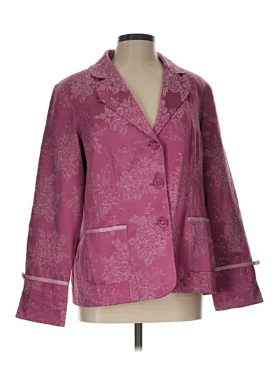 Pre-owned Susan Graver Blazer Jacket In Pink