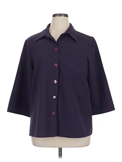 Pre-owned Susan Graver Blazer Jacket In Purple