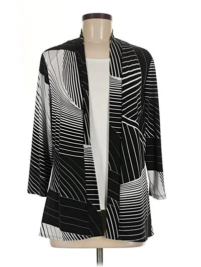 Pre-owned Susan Graver Cardigan Sweater In Black