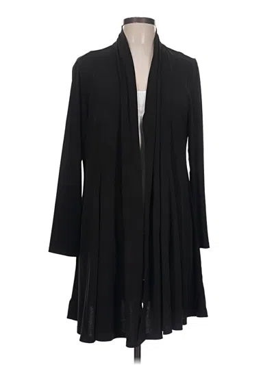 Pre-owned Susan Graver Cardigan Sweater In Black