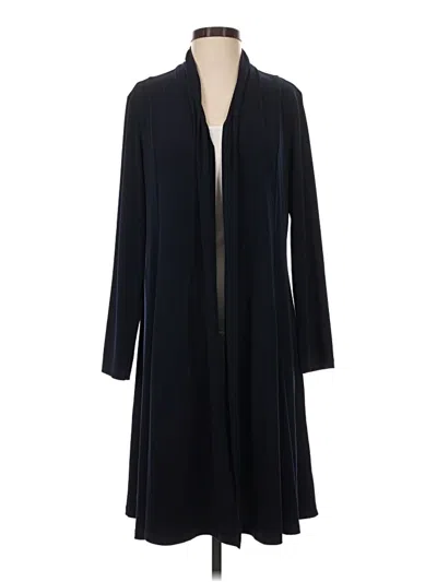 Pre-owned Susan Graver Cardigan Sweater In Black