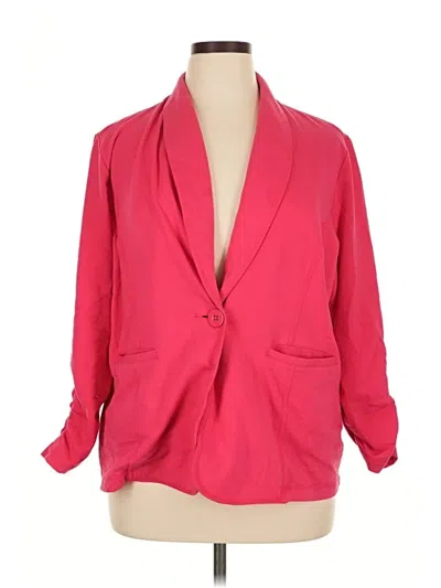 Pre-owned Susan Graver Cardigan Sweater In Pink
