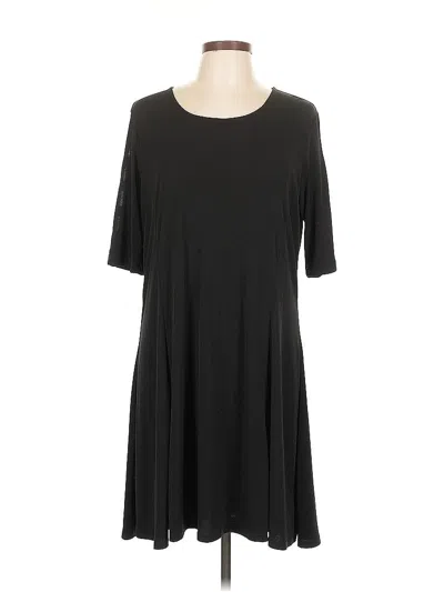 Pre-owned Susan Graver Casual Dress In Black