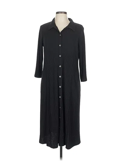 Pre-owned Susan Graver Casual Dress In Black