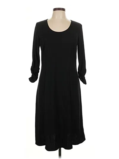 Pre-owned Susan Graver Casual Dress In Black