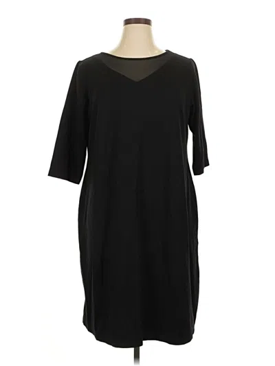 Pre-owned Susan Graver Casual Dress In Black