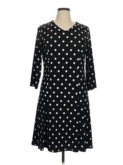 Pre-owned Susan Graver Casual Dress In Black