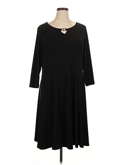 Pre-owned Susan Graver Casual Dress In Black
