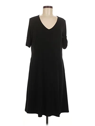 Pre-owned Susan Graver Casual Dress In Black