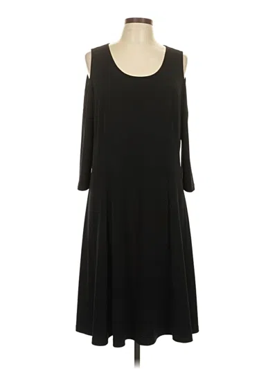Pre-owned Susan Graver Casual Dress In Black